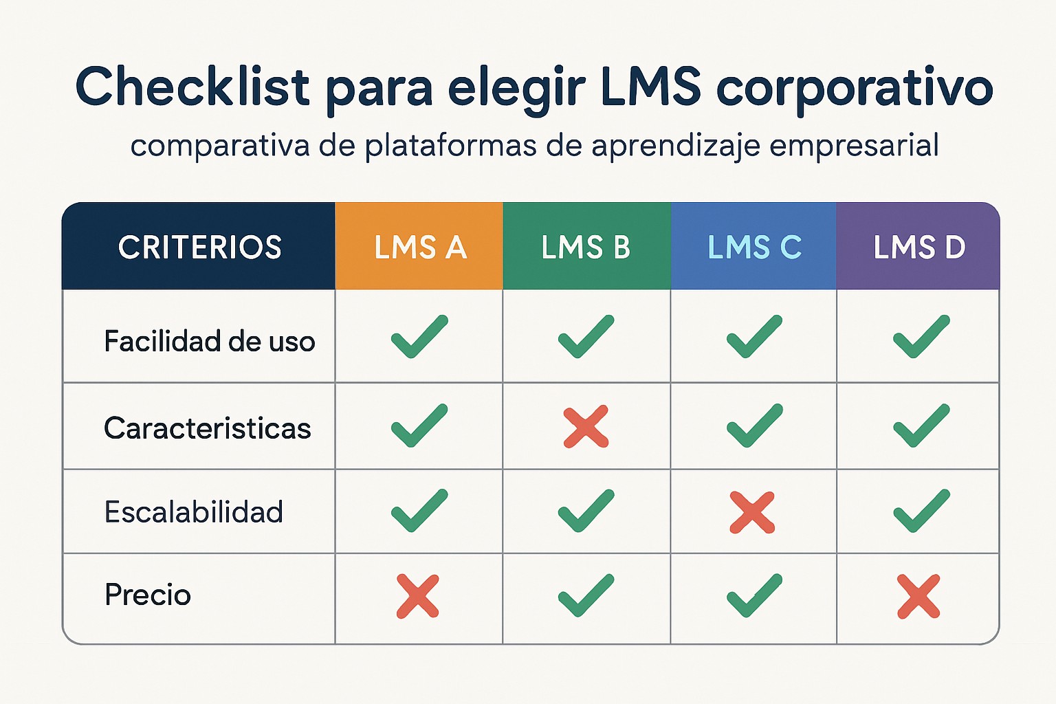 Checklist para elegir LMS corporativo: comparativa de plataformas de aprendizaje empresarial