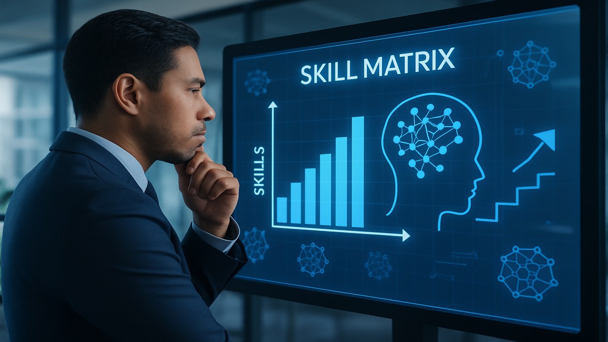 Matriz de habilidades de IA para equipos de trabajo corporativos