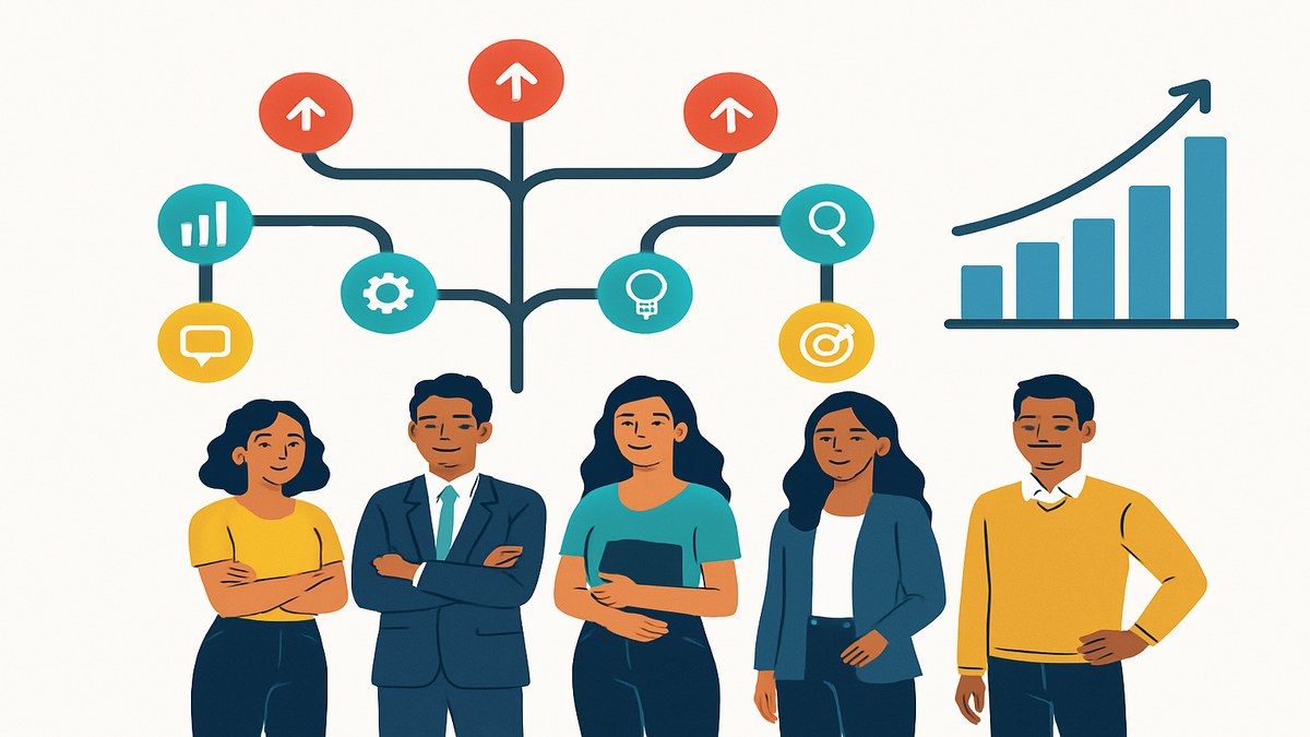Mapa de desarrollo de carrera y reskilling corporativo para retención de talento