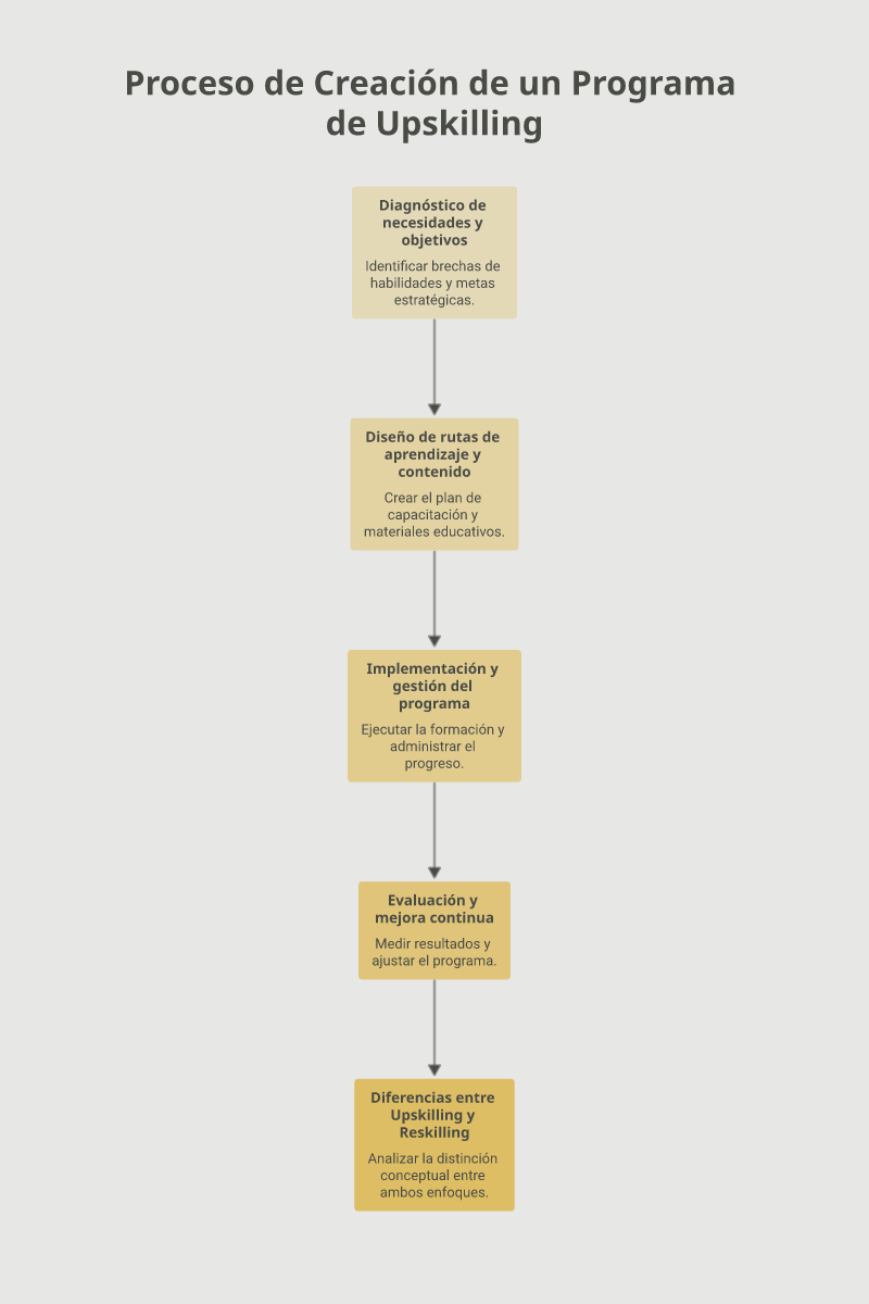 Infografía: Cómo crear un programa de upskilling en tu empresa: pasos clave