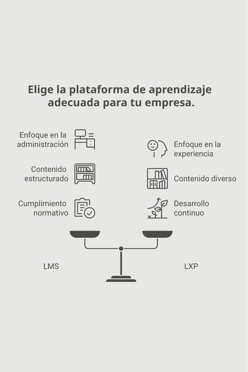 Infografía: LMS vs LXP: diferencias y cuál elegir para tu empresa